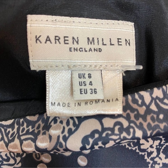 Karen Millen Fan Bows Pearls Pencil Skirt with Ruffle - Picture 7 of 7